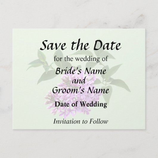 Mooie Seringen Aankondigingskaart (Voorkant)