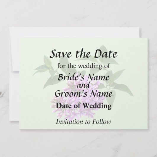 Mooie Seringen Save The Date (Voorkant)