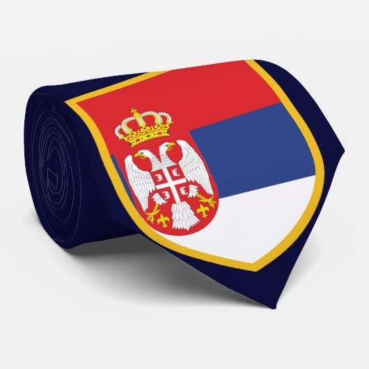 Mooie Servische vlag Stropdas (Opgerold)