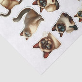 Mooie set Siamese katten Fussy Cuts Tissuepapier (Detail)