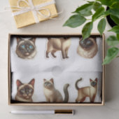 Mooie set Siamese katten Fussy Cuts Tissuepapier (Geschenk)
