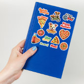 Mooie Set Valentijnsdag Pizza Sticker