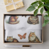 Mooie set van katten en vlinders Fussy Cuts Tissuepapier (Geschenk)