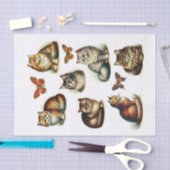 Mooie set van katten en vlinders Fussy Cuts Tissuepapier (Craft)