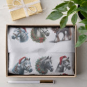 Mooie Set van Kerst Paard Fussy Cuts Set 1 Tissuepapier (Geschenk)