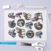 Mooie Set van Kerst Paard Fussy Cuts Set 1 Tissuepapier (Craft)