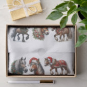 Mooie Set van Kerst Paard Fussy Cuts Set 2 Tissuepapier (Geschenk)