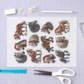 Mooie Set van Kerst Paard Fussy Cuts Set 2 Tissuepapier (Craft)