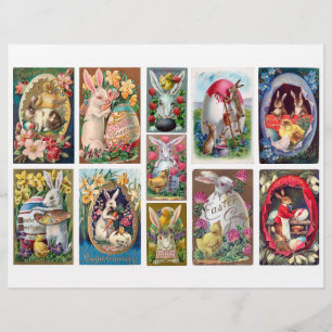 Mooie set van  Paashaas Briefkaarten