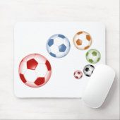 Mooie set voetballen muismat (Met muis)