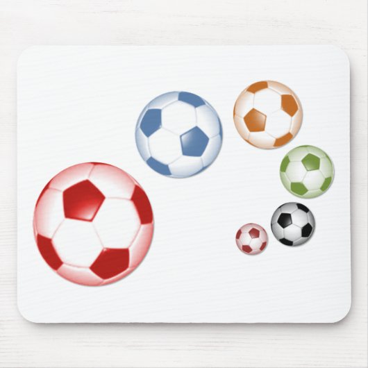 Mooie set voetballen muismat (Voorkant)