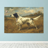 Mooie Setter , Kunst Canvas Afdruk (Insitu (Houten vloer))
