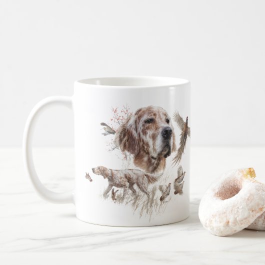 Mooie Setter , Kunst Koffiemok (Met donut)