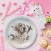 Mooie Setter , Kunst Papieren Bordje (Feest)