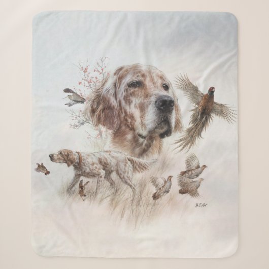 Mooie Setter, Kunst Sherpa Deken (Voorkant)