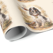 Mooie Setter met Fazanten, Kunst Cadeaupapier (Rol Hoek)