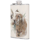 Mooie Setter met fazanten , Kunst Heupfles (Links)