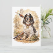 Mooie Setter met Fazanten, Kunst Kaart (Staand voorkant)