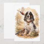 Mooie Setter met Fazanten, Kunst Kaart (Voorkant / Achterkant)