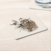 Mooie Setter met fazanten , Kunst Kartonnen Onderzetters (Schuin)