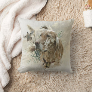 Mooie Setter met fazanten , Kunst Kussen