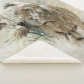 Mooie Setter met fazanten , Kunst Sherpa Deken (3/4)