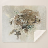 Mooie Setter met fazanten , Kunst Sherpa Deken (Voorkant (horizontaal))