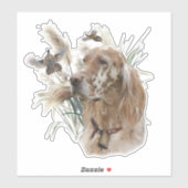 Mooie Setter met fazanten , Kunst Sticker (Vel)