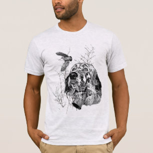 Mooie Setter met fazanten , Kunst T-shirt