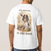 Mooie Setter met Fazanten, Kunst T-shirt (Achterkant)