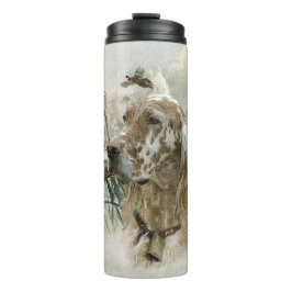 Mooie Setter met fazanten , Kunst Thermosbeker