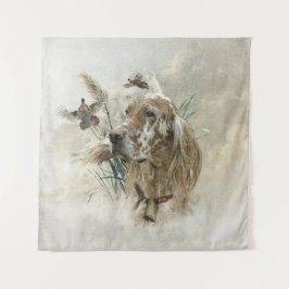 Mooie Setter met fazanten , Kunst Wandkleed