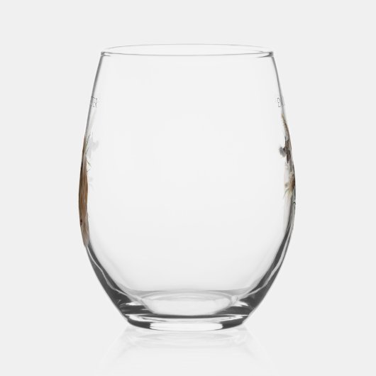 Mooie Setter met fazanten , Kunst Wijnglas Zonder Voet (Links)