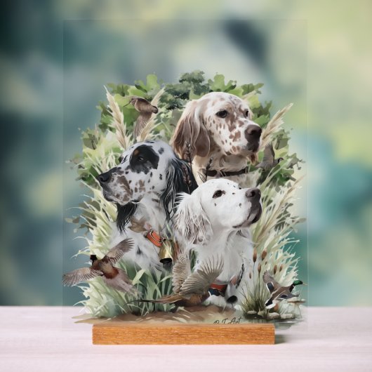 Mooie Setters Acryl Bord (Neutraal)