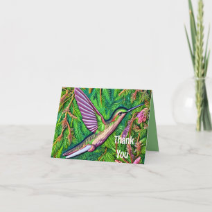 Mooie Shabby Chic Little Hummingbird. Bedankkaart