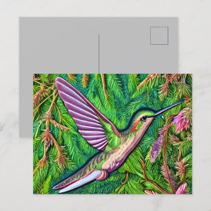 Mooie Shabby Chic Little Hummingbird. Briefkaart