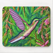 Mooie Shabby Chic Little Hummingbird. Muismat (Voorkant)