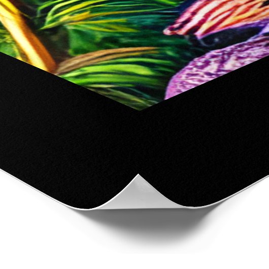 Mooie Shabby Chic Little Hummingbird. Poster (Hoek)