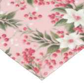 Mooie Shabby Chic Roze Kerstmis Bloemenbes Tafelkleed (Gekanteld)