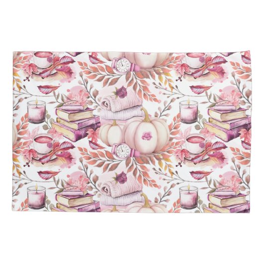 Mooie Shabby Chick Herfst Patroon Kussensloop (Achterkant)