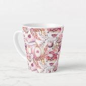 Mooie Shabby Chick Herfst Patroon Latte Mok (Linkerhoek)