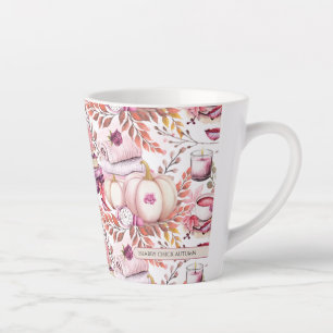 Mooie Shabby Chick Herfst Patroon Latte Mok