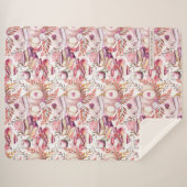 Mooie Shabby Chick Herfst Patroon Sherpa Deken (Voorkant (horizontaal))
