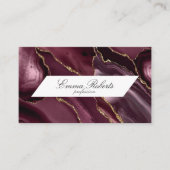 Mooie Shades Burgundy en Gold Smokey Marble Visitekaartje (Voorkant)