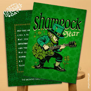 Mooie Shamrock Keltische Ster St. Patrick's Dag Feestdagenkaart