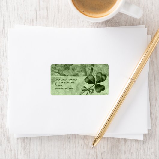 Mooie Shamrocks Etiket (Insitu)