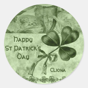 Mooie Shamrocks Ronde Sticker