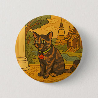 Mooie Siam Cat ronde Button