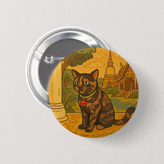 Mooie Siam Cat ronde Button (Voorkant /achterkant)
