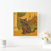 Mooie Siam Cat Square Clock Vierkante Klok (Huis)